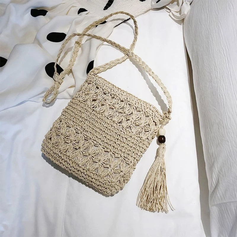 ByMave - Sac creux en osier tricoté au crochet