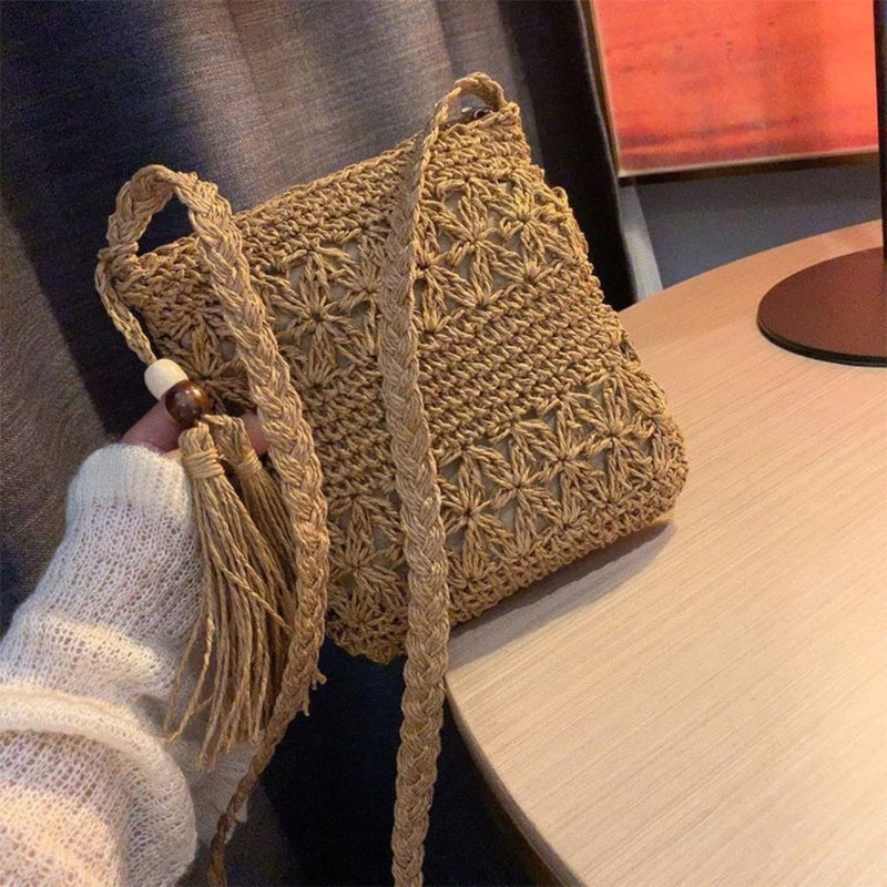 ByMave - Sac creux en osier tricoté au crochet