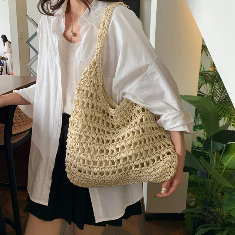 Sac à bandoulière en osier Lumina
