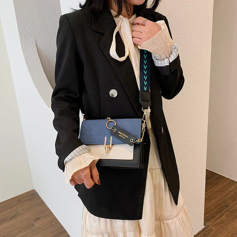 LuxeLena Sac à bandoulière de couleur contrastée
