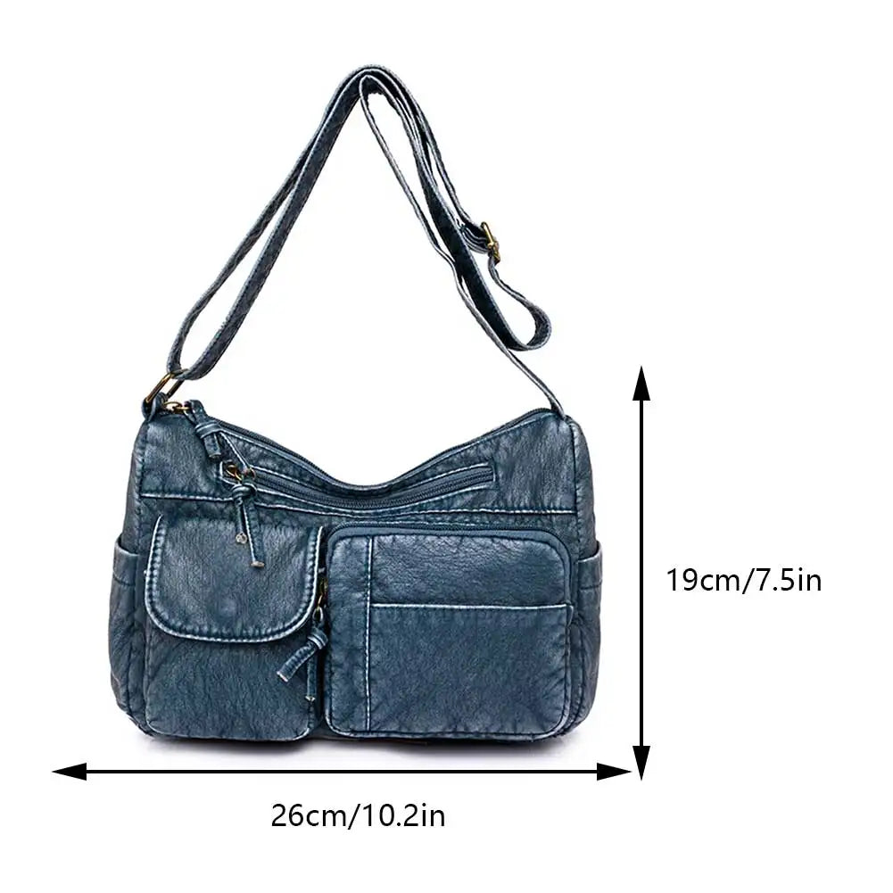 Lykke | Sac à bandoulière en cuir vintage à compartiments multiples