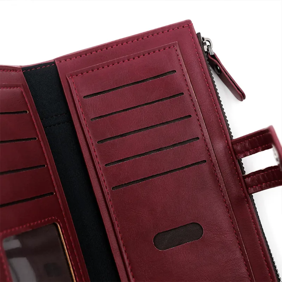 Portefeuille long en cuir | Pratique et élégant