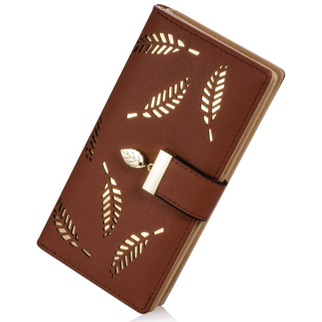 Portefeuille en cuir à longues feuilles - Leanne