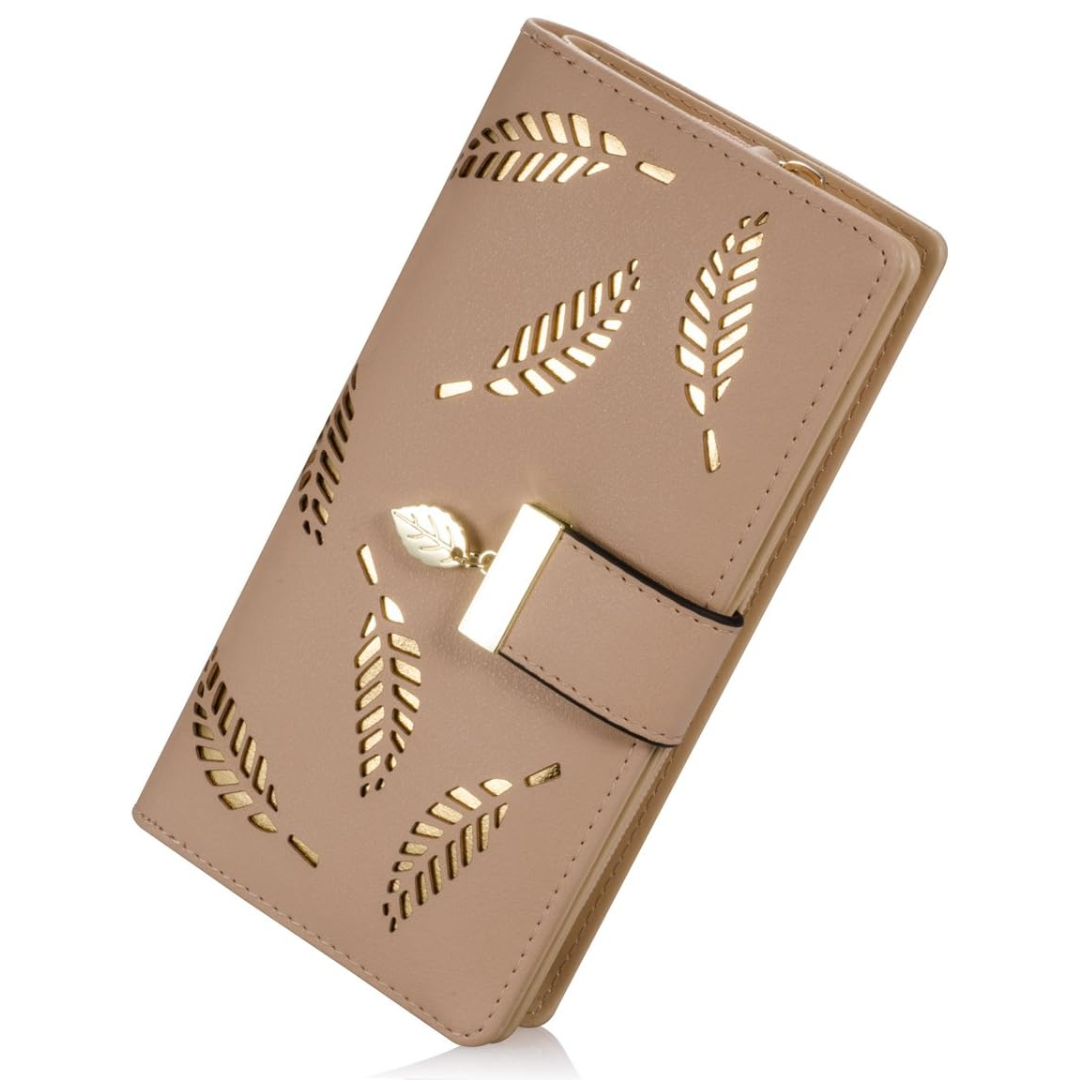 Portefeuille en cuir à longues feuilles - Leanne