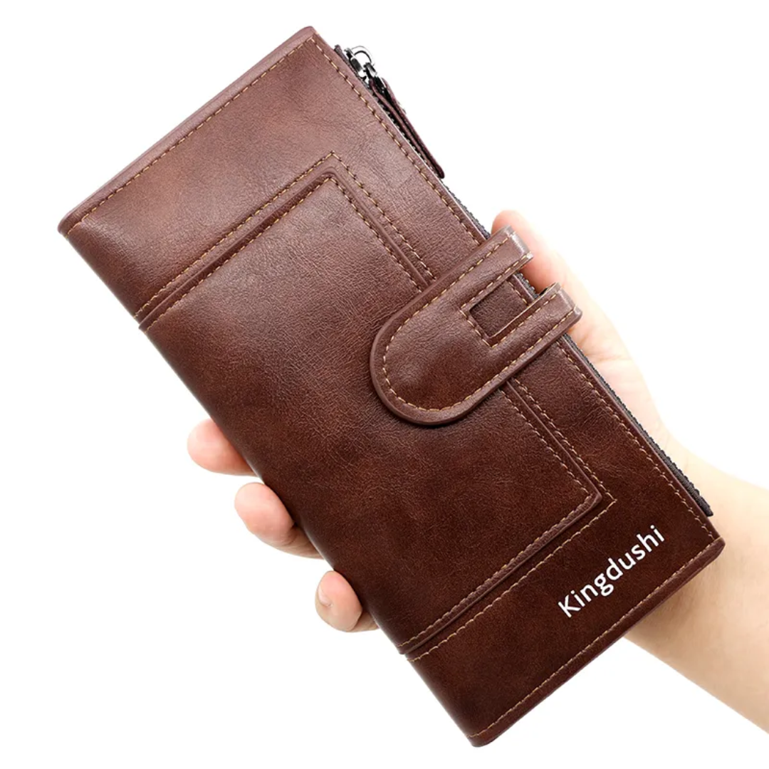 Portefeuille long en cuir | Pratique et élégant