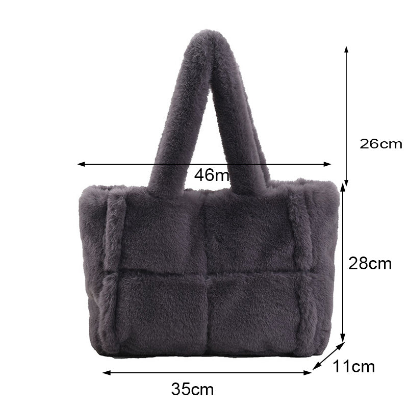 Sac à main en peluche Nina - Sac à main confortable et hivernal pour femmes