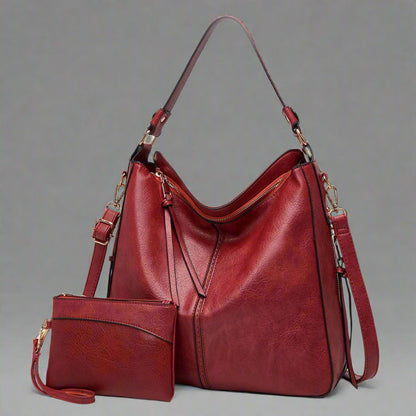 Cecile | Élégant sac messager en cuir avec grand intérieur