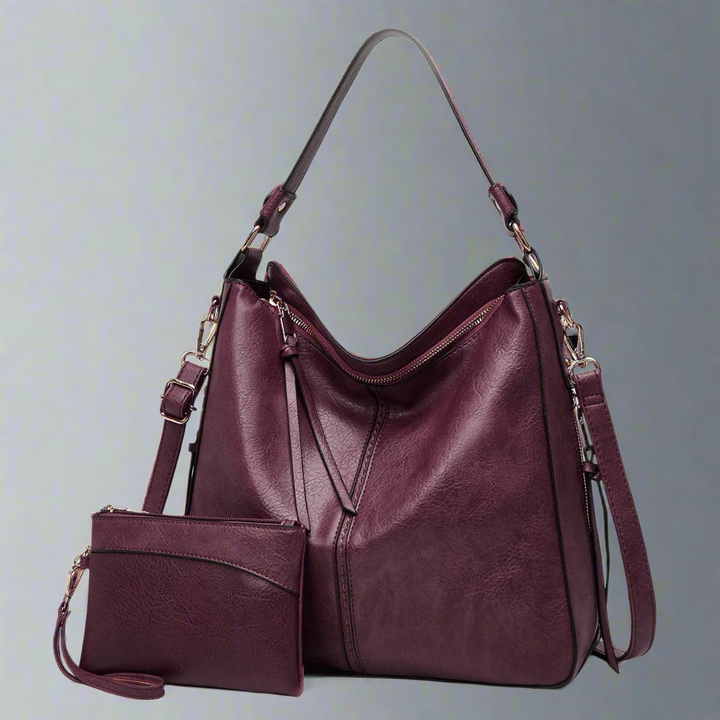 Cecile | Élégant sac messager en cuir avec grand intérieur