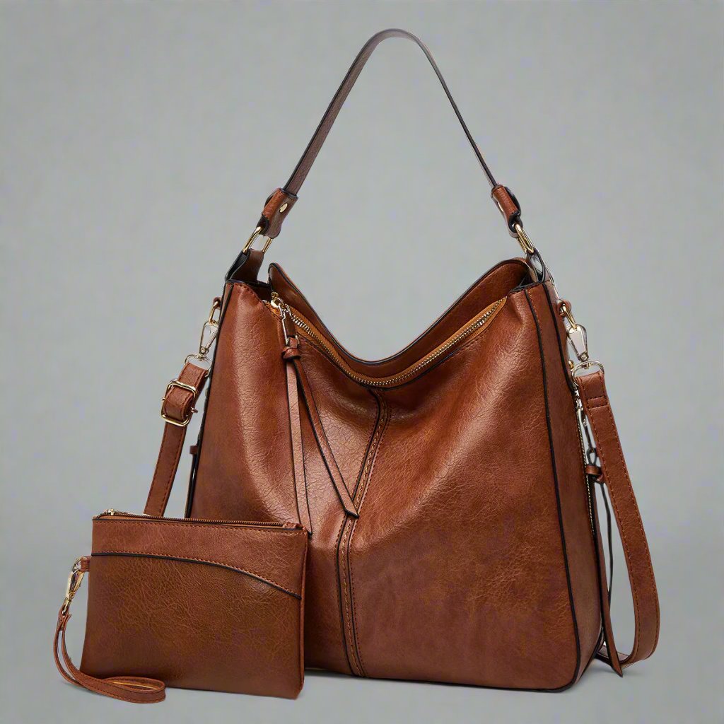 Cecile | Élégant sac messager en cuir avec grand intérieur
