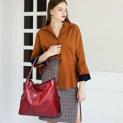 Cecile | Élégant sac messager en cuir avec grand intérieur