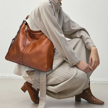 Cecile | Élégant sac messager en cuir avec grand intérieur