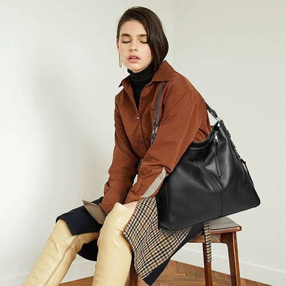 Cecile | Élégant sac messager en cuir avec grand intérieur