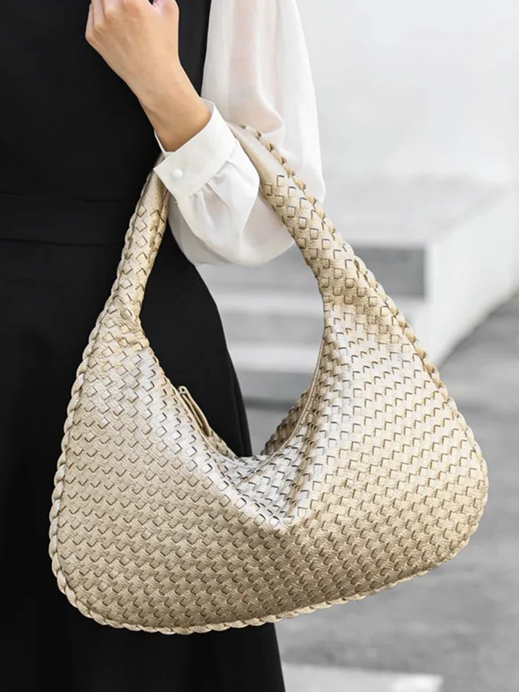 Brianna Braided Shoulder Bag Ladies | Handbag | Design Bag Gold