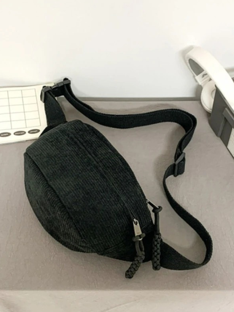 Colet Corduroy Hip bag | Hip bag | Shoulder bag Black