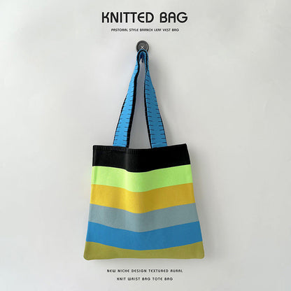 Grand Knit Tote Bag - Stripes Colors