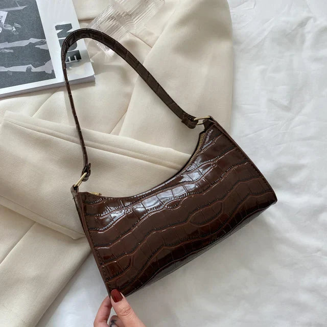 Tilly | Sac à bandoulière brillant avec motif en alligator