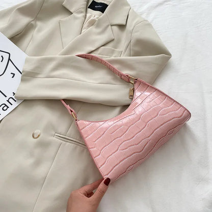 Tilly | Sac à bandoulière brillant avec motif en alligator
