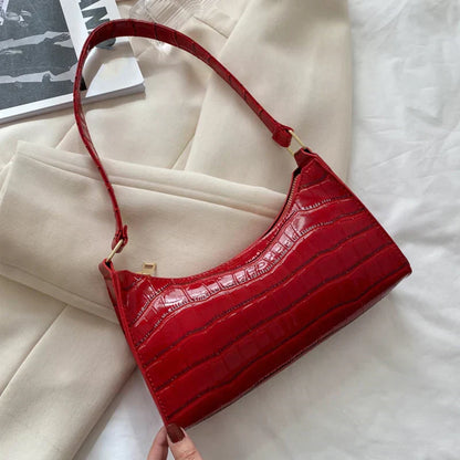 Tilly | Sac à bandoulière brillant avec motif en alligator
