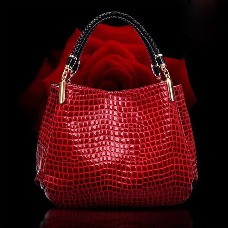 Xella | Sac à main élégant avec motif crocodile