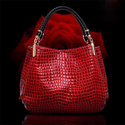 Xella | Sac à main élégant avec motif crocodile