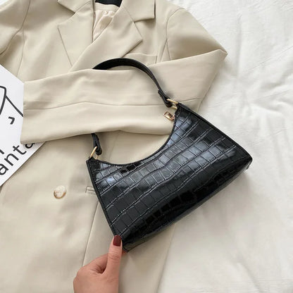 Tilly | Sac à bandoulière brillant avec motif en alligator