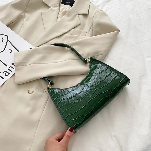 Tilly | Sac à bandoulière brillant avec motif en alligator