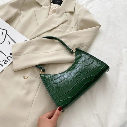 Tilly | Sac à bandoulière brillant avec motif en alligator