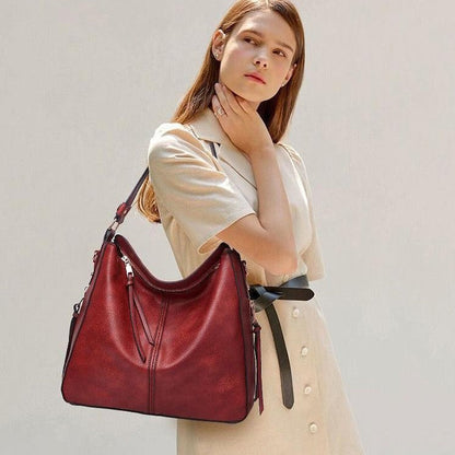 Cecile | Élégant sac messager en cuir avec grand intérieur