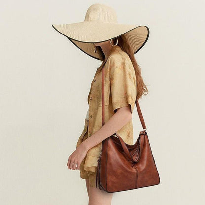 Cecile | Élégant sac messager en cuir avec grand intérieur