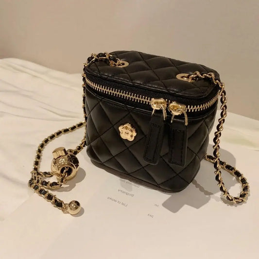 LuxeLynx Camellia Plaid Shoulder Bag-Elly Rose