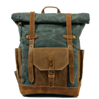 Finn | Sac à dos militaire en toile avec roulettes pour la randonnée et l'ordinateur portable
