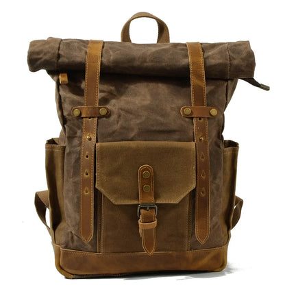 Finn | Sac à dos militaire en toile avec roulettes pour la randonnée et l'ordinateur portable