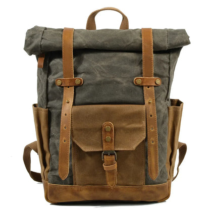 Finn | Sac à dos militaire en toile avec roulettes pour la randonnée et l'ordinateur portable