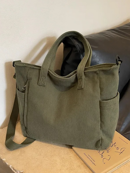 Tessa | Sac à bandoulière carré en velours côtelé