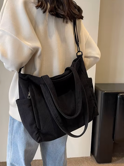 Tessa | Sac à bandoulière carré en velours côtelé