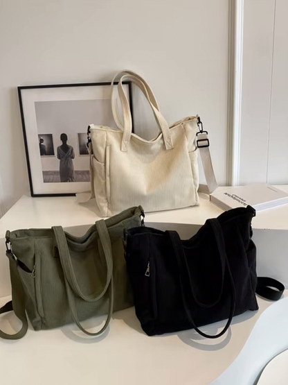 Tessa | Sac à bandoulière carré en velours côtelé