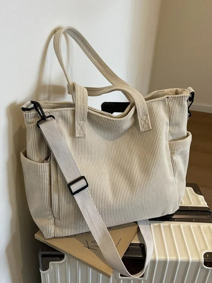Tessa | Sac à bandoulière carré en velours côtelé