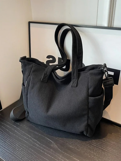 Tessa | Sac à bandoulière carré en velours côtelé