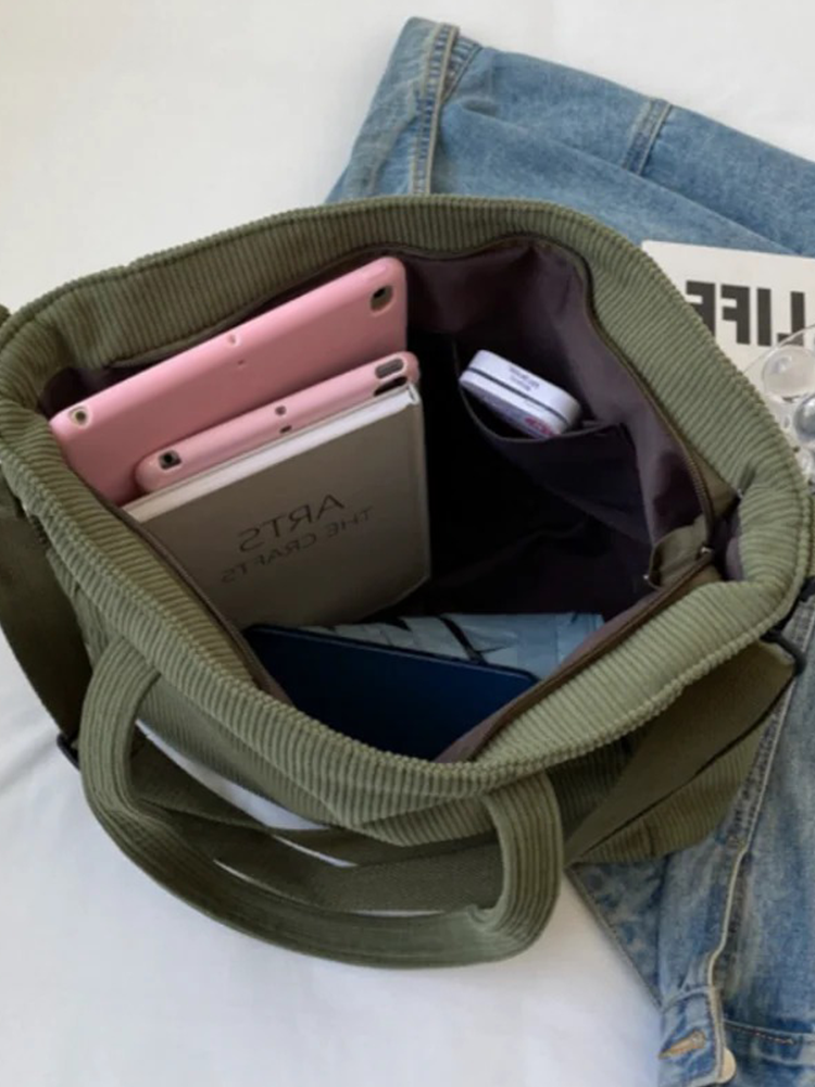 Tessa | Sac à bandoulière carré en velours côtelé