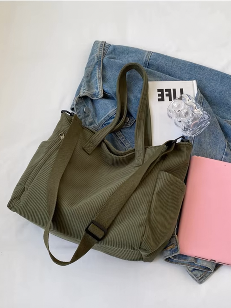 Tessa | Sac à bandoulière carré en velours côtelé
