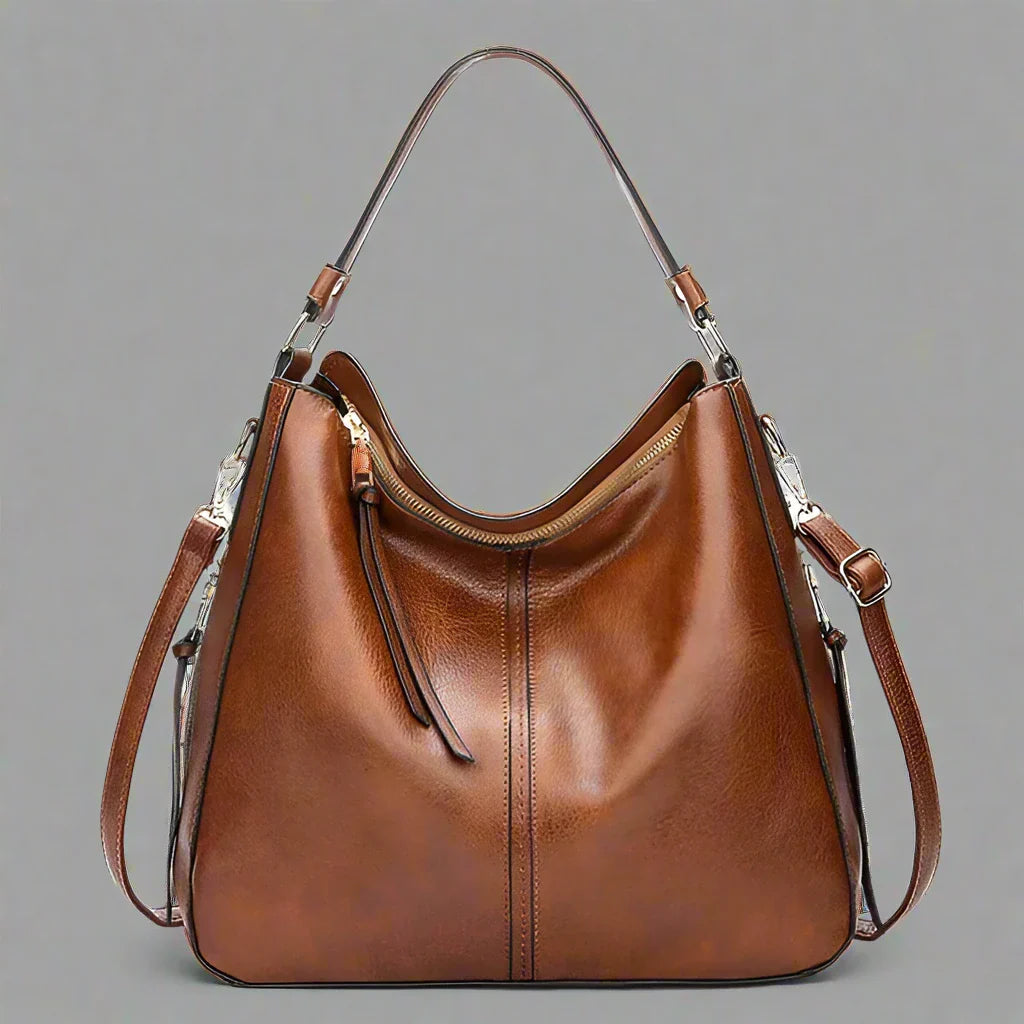 Cecile | Élégant sac messager en cuir avec grand intérieur