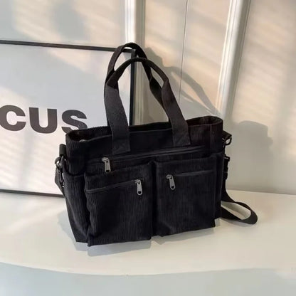 PEAK - Sac à bandoulière tendance en velours côtelé