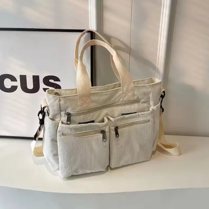 PEAK - Sac à bandoulière tendance en velours côtelé