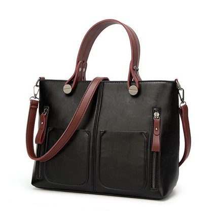 Elly - Sac à bandoulière en cuir vintage pour dames