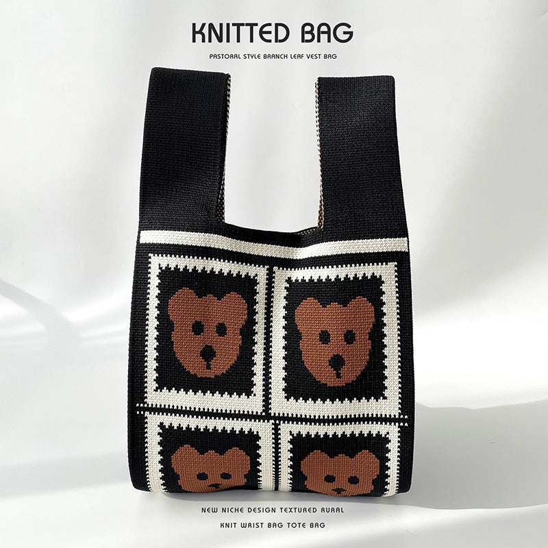 Sac tricoté - Oursons