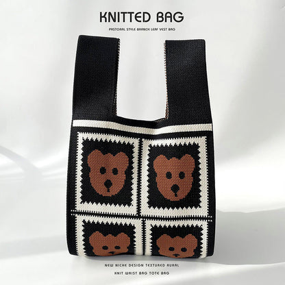Sac tricoté - Oursons