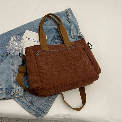 PEAK - Sac à bandoulière tendance en velours côtelé