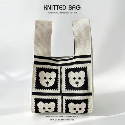 Sac tricoté - Oursons