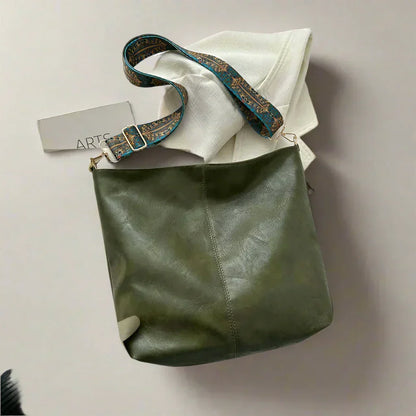 Sac à bandoulière en cuir vintage pour femmes - Kelsey
